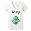 Preggosaurus Funny Women's V-Neck T-Shirt