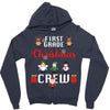 first grade christmas crew Zipper Hoodie