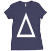 prism a triangle design graphic baseball jersey Ladies Fitted T-Shirt