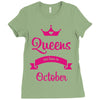 queens are born in october Ladies Fitted T-Shirt