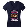 Never Underestimate A Man Who Watches Friends And Was Born in December Women's V-Neck T-Shirt