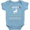 aries  christmas ugly sweater Baby Onesie