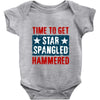 star spangled hammered Baby Onesie