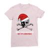 skull christmas Ladies Fitted T-Shirt