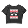 reindeer christmas ugly sweater Crop Top