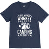 love whiskey and camping! V-Neck Tee