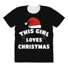 this girl loves christmas All Over Women's T-shirt