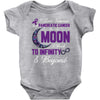 i love someone with pancreatic cancer to the moon &amp; back to infinity Baby Bodysuit