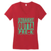straight outta pre k Women's V-Neck T-Shirt