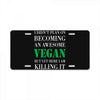 vegan License Plate