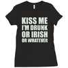 kiss me Ladies Fitted T-Shirt