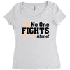 No One Fights Alone Women's Triblend Scoop T-shirt