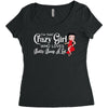 i'm that crazy girl who loves betty boop a lot Women's Triblend Scoop T-shirt