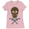 skull bullets Ladies Fitted T-Shirt