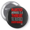 injustice anywhere is a threat Pin-back button