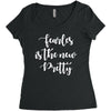 fearless is the new pretty Women's Triblend Scoop T-shirt