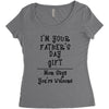 I'm Your Father's Day Gift Mom Says You're Welcome Text Women's Triblend Scoop T-shirt