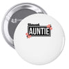 blessed aunitie with flower Pin-back button