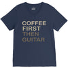 coffee then guitar V-Neck Tee