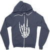 skeleton hand Zipper Hoodie