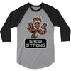 groot grow strong galaxy gym fitness mashup 3/4 Sleeve Shirt