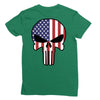skull u.s.a. back Ladies Fitted T-Shirt