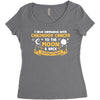 I Love Someone with Childhood Cancer to The Moon and Back to Infinity Women's Triblend Scoop T-shirt