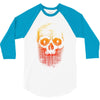 skull gradient 3/4 Sleeve Shirt