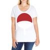 uchiha clan symbol crest   anime itachi sasuke naruto cosplay gift tee Ladies Curvy T-Shirt