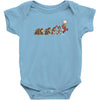 retro evolution Baby Onesie