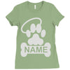 personalized paw halo Ladies Fitted T-Shirt