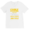 chief cook because badass miracle worker isn't an official job title V-Neck Tee