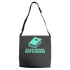 read books not t shirts Adjustable Strap Totes