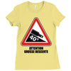 warning descent Ladies Fitted T-Shirt