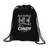 in a world full of grinches be a cindy lou who Drawstring Bags