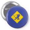 ninja crossing sign Pin-back button