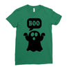 Ghost Boo Ladies Fitted T-Shirt