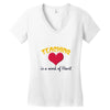 teaching is a work of heart Women's V-Neck T-Shirt