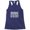 hooray sports win points Racerback Tank