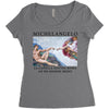 Michelangelo Creation of Adam Women's Triblend Scoop T-shirt