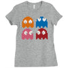 cool retro 80s pacman ghosts video games Ladies Fitted T-Shirt