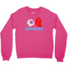 i heart zombies scary eye bloody heart halloween Crewneck Sweatshirt