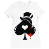 poker hat ace of spades Ladies Fitted T-Shirt