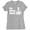 v6 eat sleep shoot Ladies Fitted T-Shirt