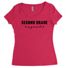 second grade squad Women's Triblend Scoop T-shirt