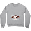 August Peeking Out Baby Boy in Spanish Crewneck Sweatshirt