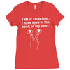eyes in the back of my shirt Ladies Fitted T-Shirt