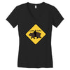 bear shark Women's V-Neck T-Shirt