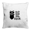 old school rock Throw Pillow