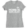 home is where the wifi funny Ladies Fitted T-Shirt